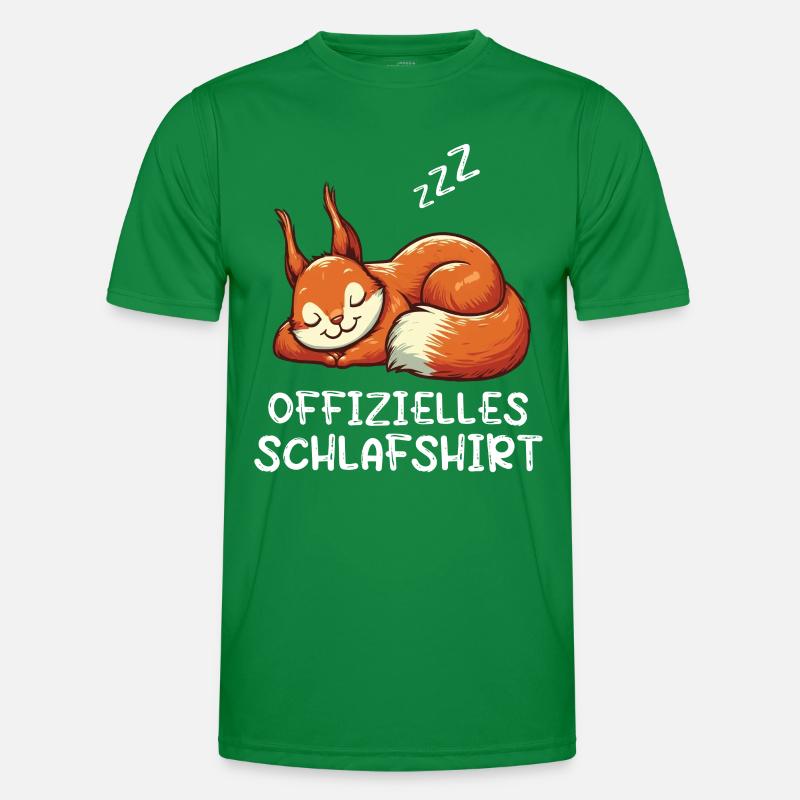 Offizielles Schlafshirt Eichhörnchen Eichhorn Männer Funktions-T-Shirt