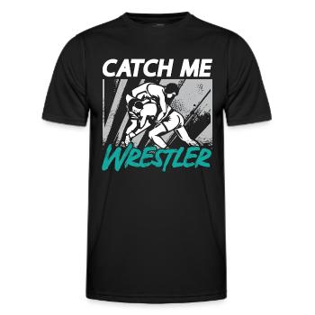 Catch Wrestling Catch Me Wrestler Fight Grappling - Männer Funktions-T-Shirt - Schwarz - Vorne - AI Model Male 178 dark (178cm)