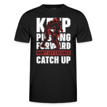 Catch Wrestling Continuez à pousser vers l’avant Lutteur - T-shirt sport Homme - noir - Devant - AI Model Male 178 dark (178cm)