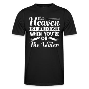 Rafting Heaven est un peu plus proche canoë de pagaie - T-shirt sport Homme - noir - Devant - AI Model Male 178 dark (178cm)