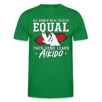 Aïkido Toutes les femmes étaient des combattants d’arts martiaux Samouraï - T-shirt sport Homme - vert - Devant - AI Model Male 178 dark (178cm)