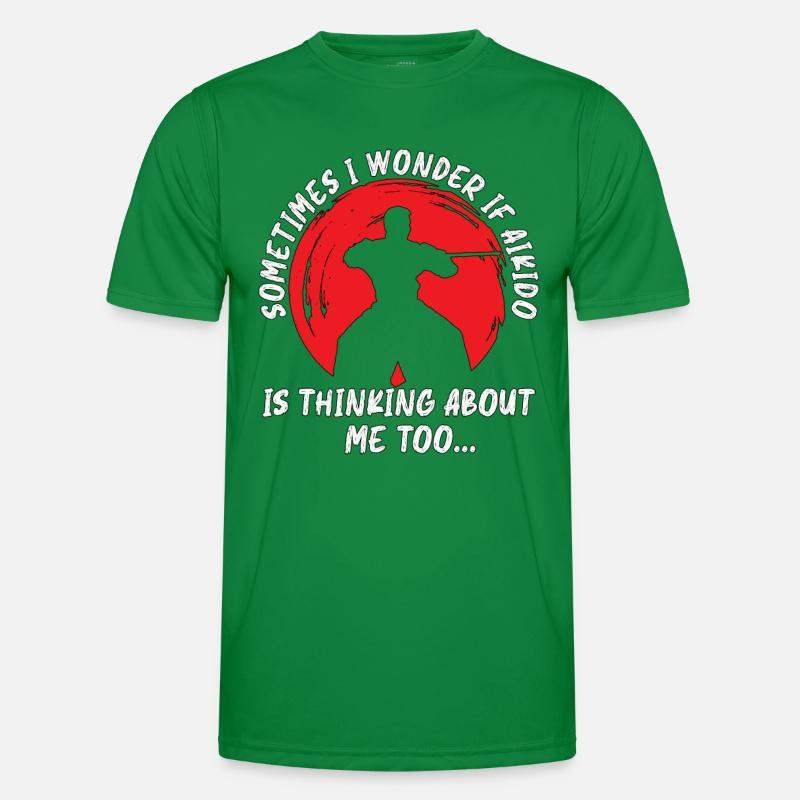 Aikido Sometimes I Fighter Martial Arts Samurai Men's Functional T-Shirt