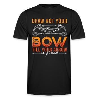 Tir à l’arc Tirez pas votre tir Arrow Target Archer - T-shirt sport Homme - noir - Devant - AI Model Male 178 dark (178cm)