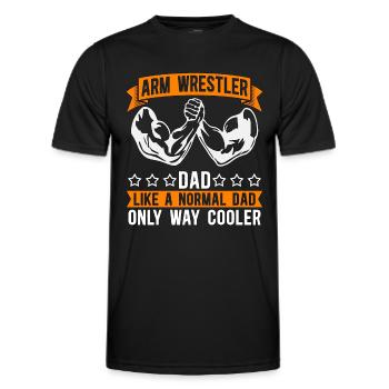 Arm Wrestling Arm Wrestler Dad Arm Sports Wrestler - Männer Funktions-T-Shirt - Schwarz - Vorne - AI Model Male 178 dark (178cm)