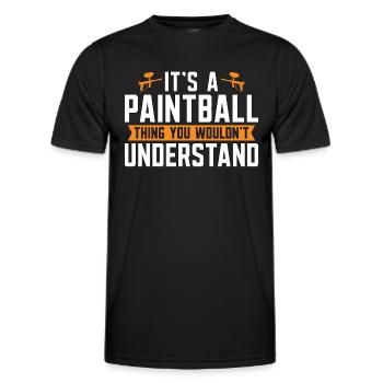 Paintball It's A Paintball Thing Paint Gun Player - Men's Functional T-Shirt - black - Front - AI Model Male 178 dark (178cm)