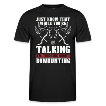 Bowhunting Just Know That Shooting Sport Bowhunter - Männer Funktions-T-Shirt - Schwarz - Vorne - AI Model Male 178 dark (178cm)