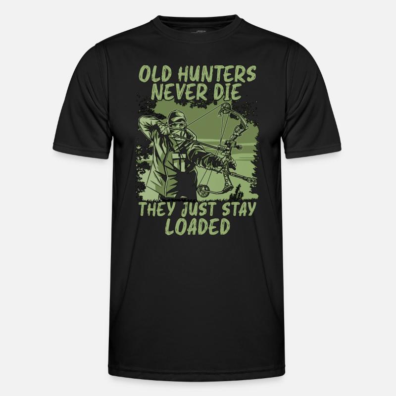 Bowhunting Old Hunters Never Shooting Bowhunter Men's Functional T-Shirt