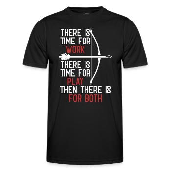 Bowhunting There Is Time For Bow Target Bowhunter - Männer Funktions-T-Shirt - Schwarz - Vorne - AI Model Male 178 dark (178cm)