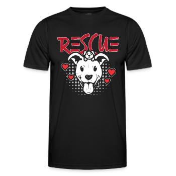 Sauvetage d’animaux Refuge pour animaux Sauveteur d’animaux - T-shirt sport Homme - noir - Devant - AI Model Male 178 dark (178cm)