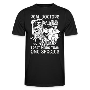 Veterinary Real Doctors Treat Animals Veterinarian - Men's Functional T-Shirt - black - Front - AI Model Male 178 dark (178cm)