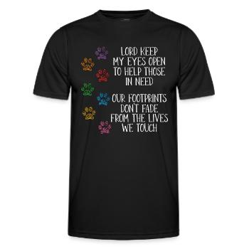 Abandoned Pets Lord Keep My Shelters Animal Lover - Men's Functional T-Shirt - black - Front - AI Model Male 178 dark (178cm)