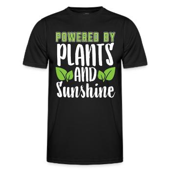 Vegan Diet Powered By Plants Meatless Dairy Free - Men's Functional T-Shirt - black - Front - AI Model Male 178 dark (178cm)