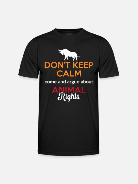 Animal Welfare Don't Keep Calm Adopt Animal Worker - Men's Functional T-Shirt - black