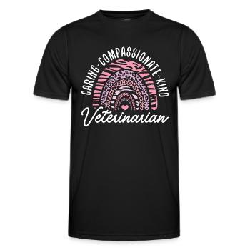 Veterinary Caring Compassionate Pet Vet Technician - Men's Functional T-Shirt - black - Front - AI Model Male 178 dark (178cm)
