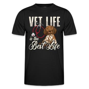 Veterinary Vet Life Is The Pet Doctor Veterinarian - Men's Functional T-Shirt - black - Front - AI Model Male 178 dark (178cm)
