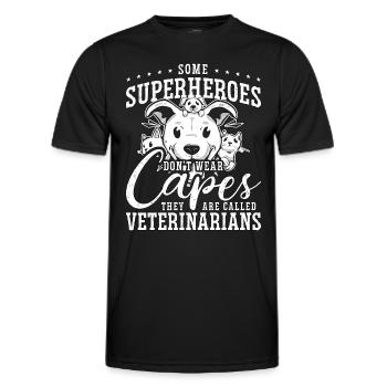Veterinary Some Superheroes Don't Wear Vet Student - Men's Functional T-Shirt - black - Front - AI Model Male 178 dark (178cm)