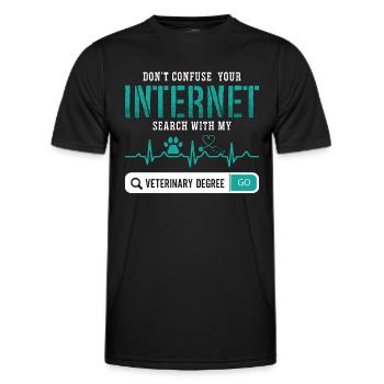 Veterinary Don't Confuse Your Animals Veterinarian - Men's Functional T-Shirt - black - Front - AI Model Male 178 dark (178cm)