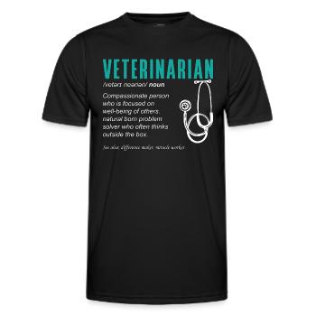 Veterinary Veterinarian Compassionate Person Vets - Men's Functional T-Shirt - black - Front - AI Model Male 178 dark (178cm)