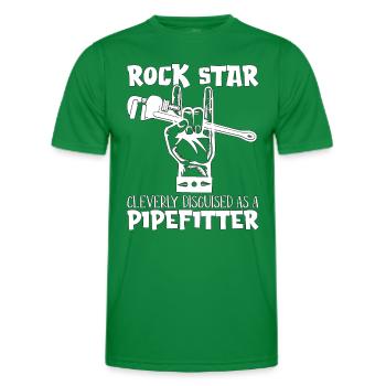 Tuyauteur Rock Star Cleverly Contremaître Tuyauteurs - T-shirt sport Homme - vert - Devant - AI Model Male 178 dark (178cm)