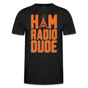 Ham Radio Dude Radio Frequency Ham Radio Operator - Männer Funktions-T-Shirt - Schwarz - Vorne - AI Model Male 178 dark (178cm)