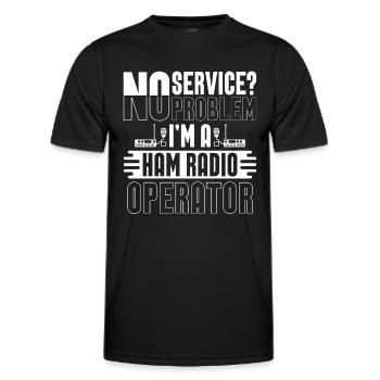 Ham Radio No Service No Problem Loves Radio Tower - Men's Functional T-Shirt - black - Front - AI Model Male 178 dark (178cm)