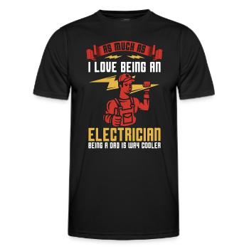 Electronics Repair As Much As I Love Repair Worker - Men's Functional T-Shirt - black - Front - AI Model Male 178 dark (178cm)