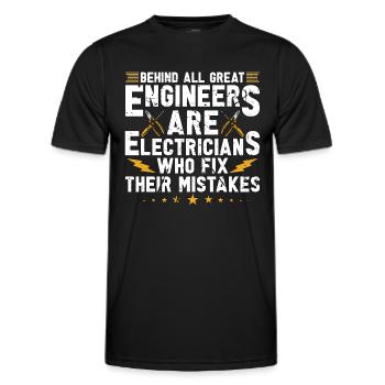 Electronics Repair Behind All Great Repair Worker - Men's Functional T-Shirt - black - Front - AI Model Male 178 dark (178cm)