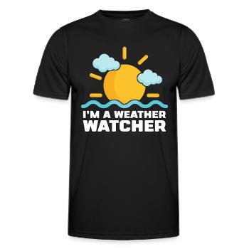 Météorologie Je suis un observateur météorologique Changement climatique - T-shirt sport Homme - noir - Devant - AI Model Male 178 dark (178cm)