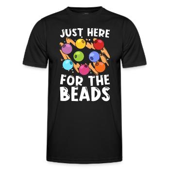 Beading Just Here For The Beadwork Jewelry Beader - Men's Functional T-Shirt - black - Front - AI Model Male 178 dark (178cm)