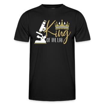 Technicien de laboratoire Roi de la science de la santé de laboratoire - T-shirt sport Homme - noir - Devant - AI Model Male 178 dark (178cm)