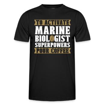 Marine Biology To Activate Marine Science Animals - Männer Funktions-T-Shirt - Schwarz - Vorne - AI Model Male 178 dark (178cm)