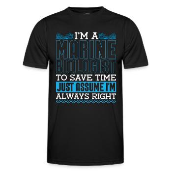 Marine Biology I'm A Marine Biologist To Save Sea - Männer Funktions-T-Shirt - Schwarz - Vorne - AI Model Male 178 dark (178cm)