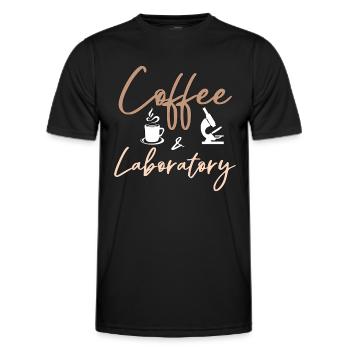 Lab Technician Coffee And Laboratory Lab Scientist - Männer Funktions-T-Shirt - Schwarz - Vorne - AI Model Male 178 dark (178cm)