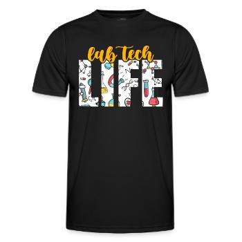 Technicien de laboratoire Scientifique de laboratoire Tech Life - T-shirt sport Homme - noir - Devant - AI Model Male 178 dark (178cm)