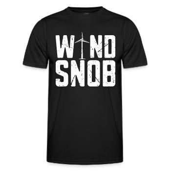 Wind Turbine Tech Wind Snob Loves Renewable Energy - Männer Funktions-T-Shirt - Schwarz - Vorne - AI Model Male 178 dark (178cm)