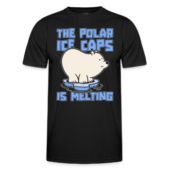 Global Warming The Polar Ice Caps Science Activism - Men's Functional T-Shirt - black - Front - AI Model Male 178 dark (178cm)