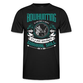 La chasse à l’arc n’est pas seulement un Bow Arrow Sport Bowhunter - T-shirt sport Homme - noir - Devant - AI Model Male 178 dark (178cm)