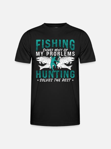 Bowfishing Fishing Solves Most Of Arrow Bowfisher - Männer Funktions-T-Shirt - Schwarz