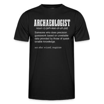 Archéologie Archéologue Nom Dig Archéologue - T-shirt sport Homme - noir - Devant - AI Model Male 178 dark (178cm)