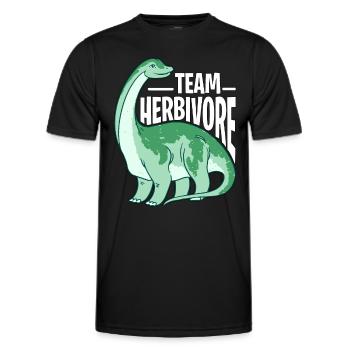 Vegan Diet Team Herbivore Meat Free Healthy Eating - Men's Functional T-Shirt - black - Front - AI Model Male 178 dark (178cm)