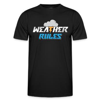 Météorologie Règles météorologiques Prévisions Météorologue - T-shirt sport Homme - noir - Devant - AI Model Male 178 dark (178cm)