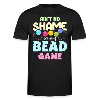 Perler n’est pas une honte dans ma fabrication de bijoux Perler - T-shirt sport Homme - noir - Devant - AI Model Male 178 dark (178cm)