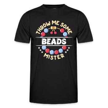 Perles Lancez-moi des perles Monsieur Bijoux Perle - T-shirt sport Homme - noir - Devant - AI Model Male 178 dark (178cm)