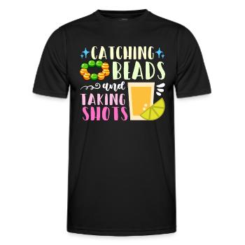 Beading Catching Beads And Jewelry Making Beader - Men's Functional T-Shirt - black - Front - AI Model Male 178 dark (178cm)