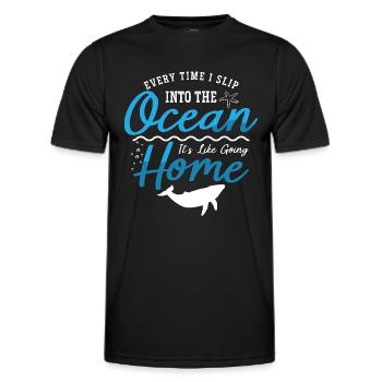 Marine Biology Every Time I Slip Into Underwater - Männer Funktions-T-Shirt - Schwarz - Vorne - AI Model Male 178 dark (178cm)