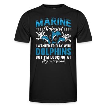 Marine Biologist I Wanted To Play Marine Science - Männer Funktions-T-Shirt - Schwarz - Vorne - AI Model Male 178 dark (178cm)