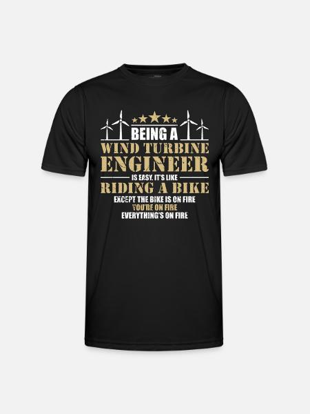 Wind Turbine Tech Being A Wind Turbine Technician - Men's Functional T-Shirt - black