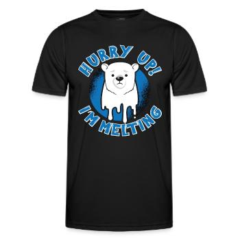 Changement climatique Dépêchez-vous Je fais fondre la Terre Mère - T-shirt sport Homme - noir - Devant - AI Model Male 178 dark (178cm)