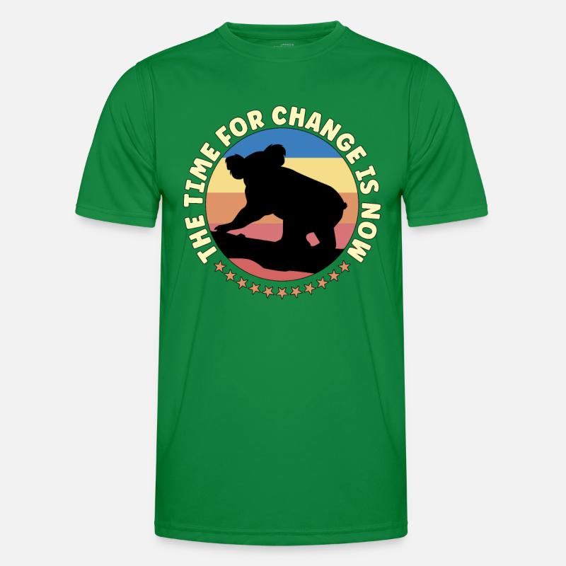 Global Warming The Time For Change Retro Activism Men's Functional T-Shirt