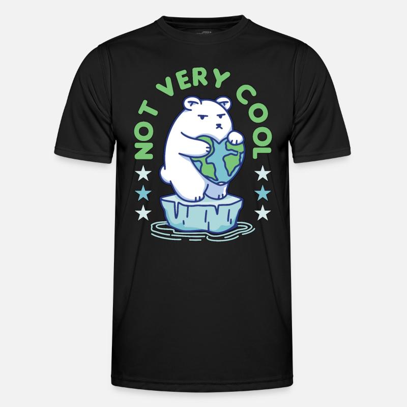 Global Warming Not Very Cool Environment Science - Männer Funktions-T-Shirt - Schwarz
